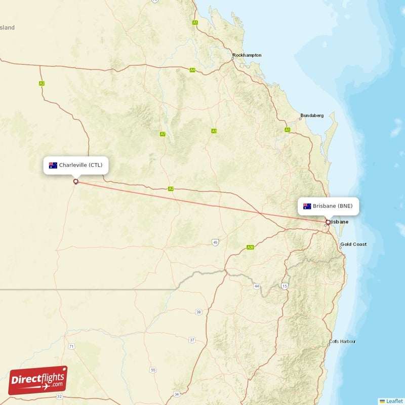 CTL - BNE route map