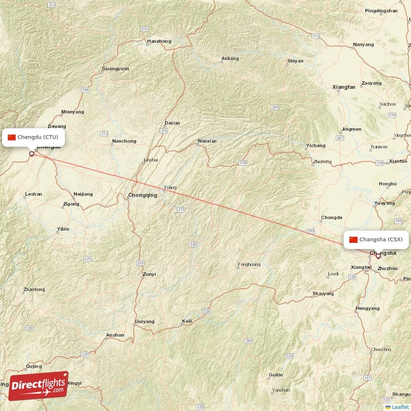 CTU - CSX route map