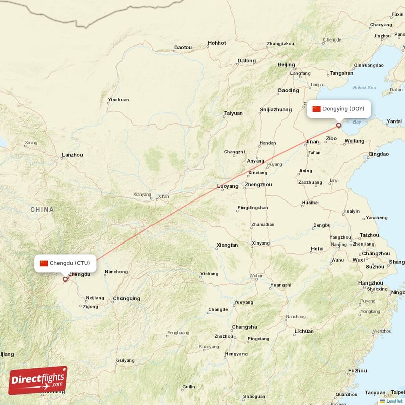 CTU - DOY route map