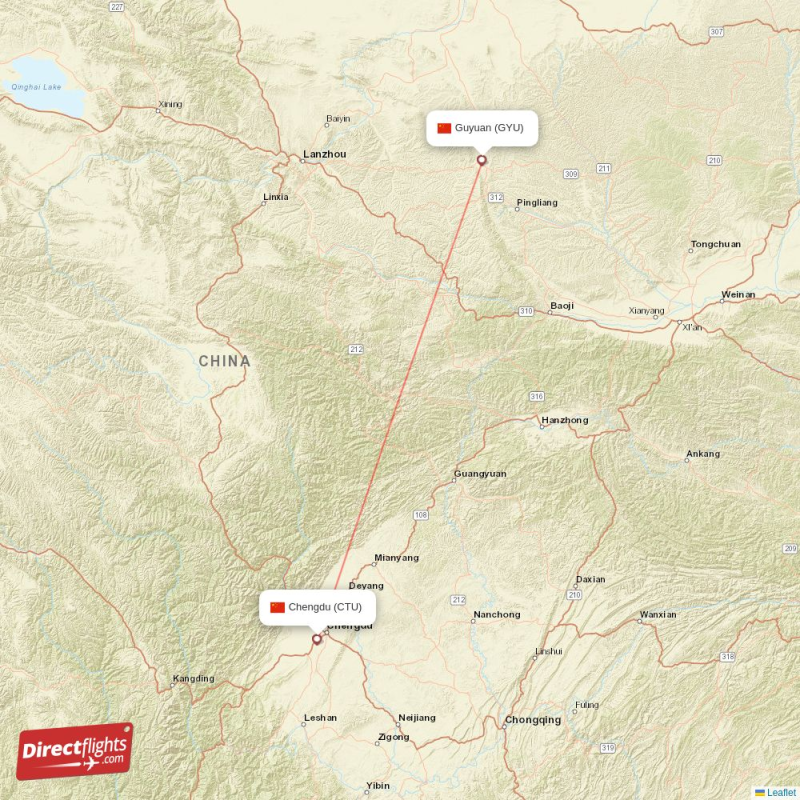 CTU - GYU route map