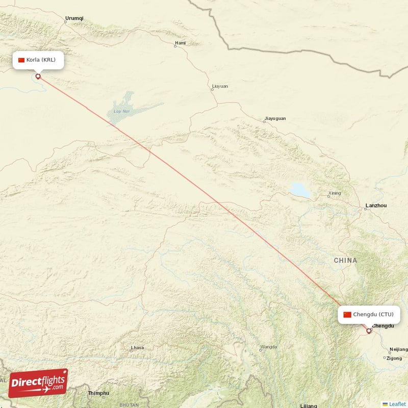 CTU - KRL route map