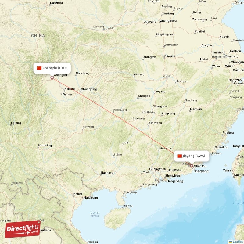 CTU - SWA route map