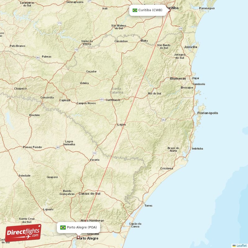 CWB - POA route map