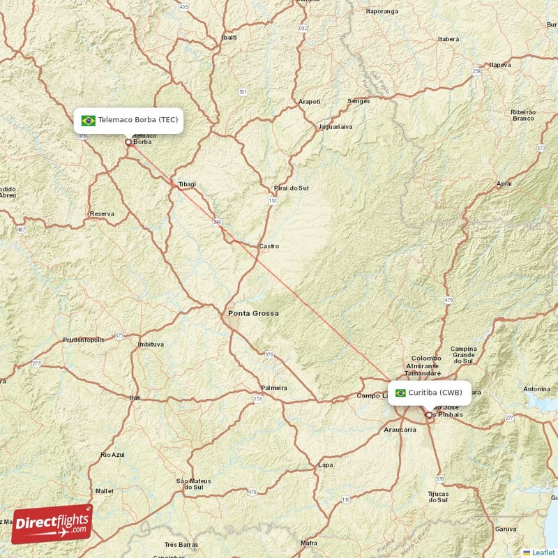 CWB - TEC route map