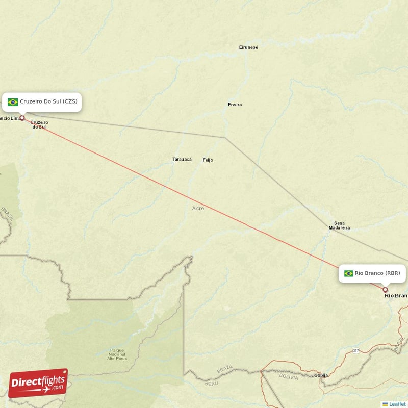 CZS - RBR route map