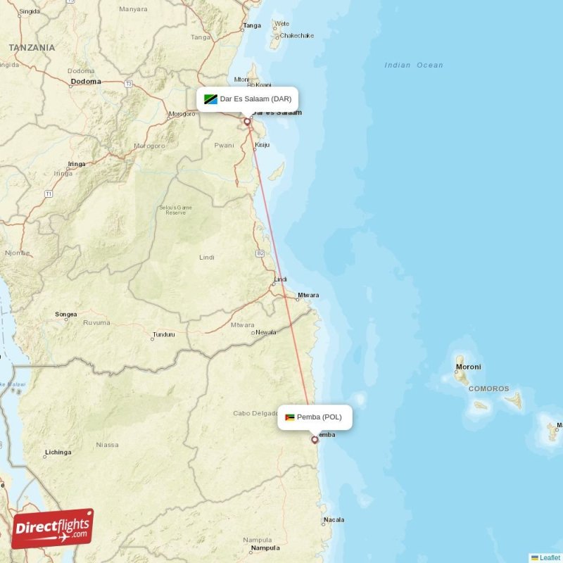 DAR - POL route map