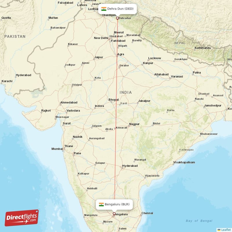 DED - BLR route map
