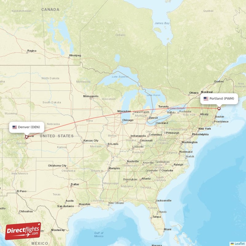 DEN - PWM route map