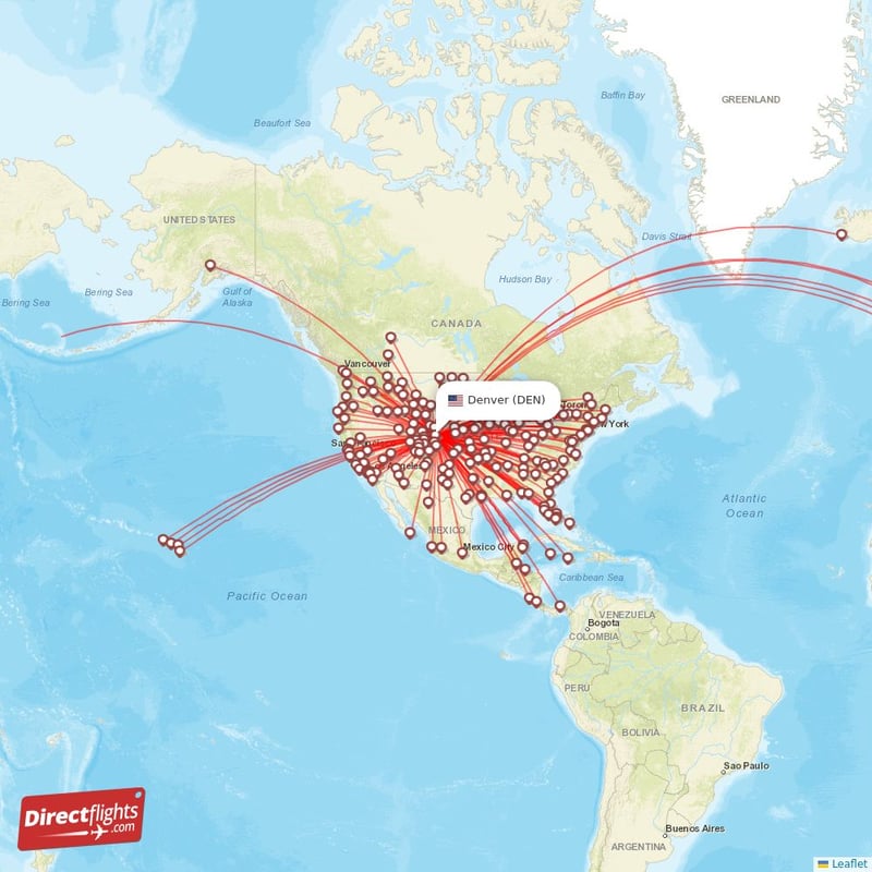 Direct flights from Denver 219 destinations DEN USA