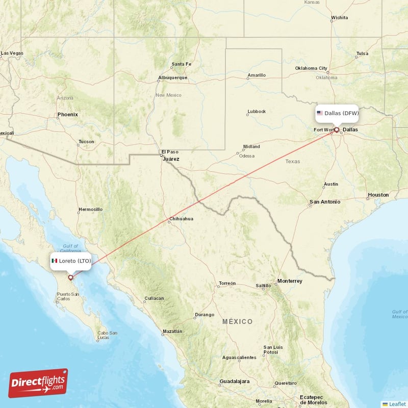 DFW - LTO route map