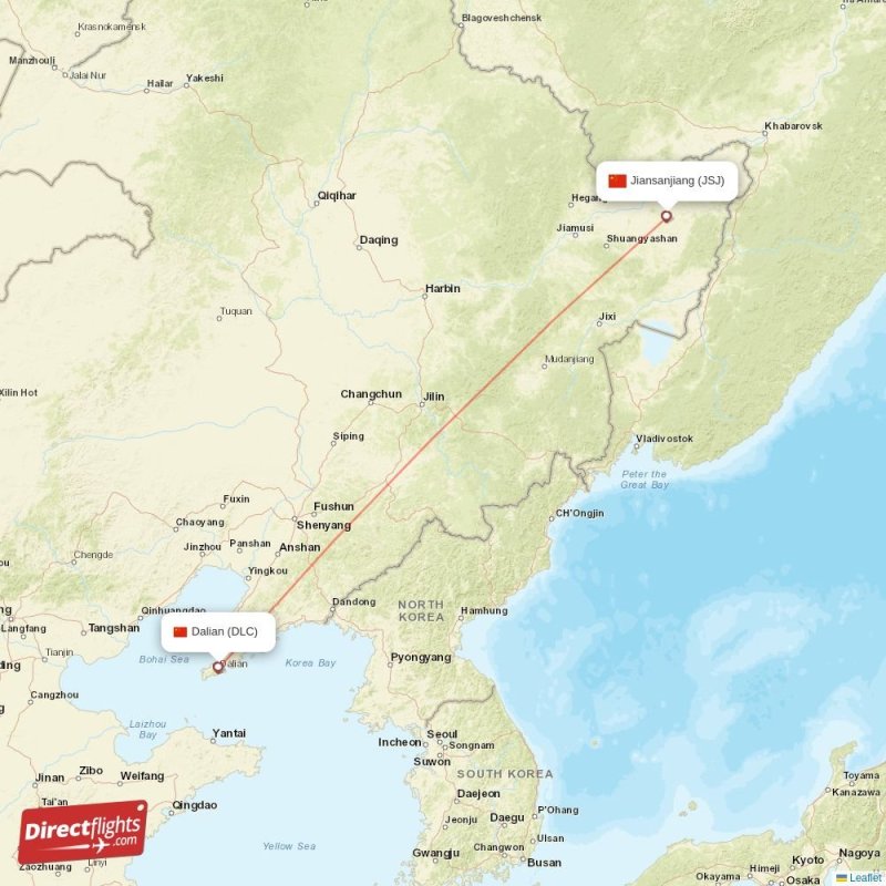 Direct flights from Dalian to Jiansanjiang (DLC-JSJ) - Directflights.com