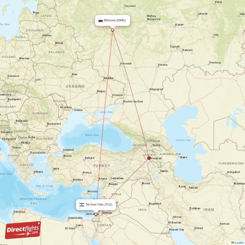 Direct flights from Moscow to Tel Aviv-Yafo (DME-TLV) - …