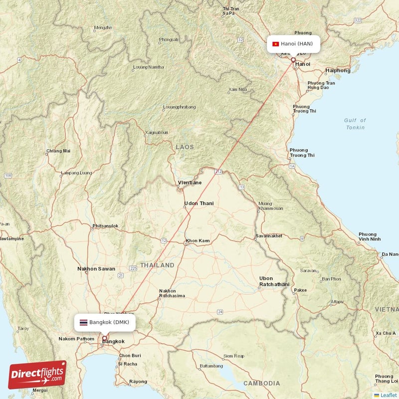 DMK - HAN route map