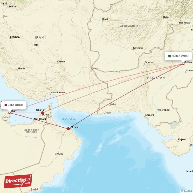 DOH - MUX route map