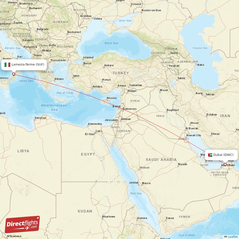 Direct flights from Dubai to Lamezia Terme DWC to SUF non stop