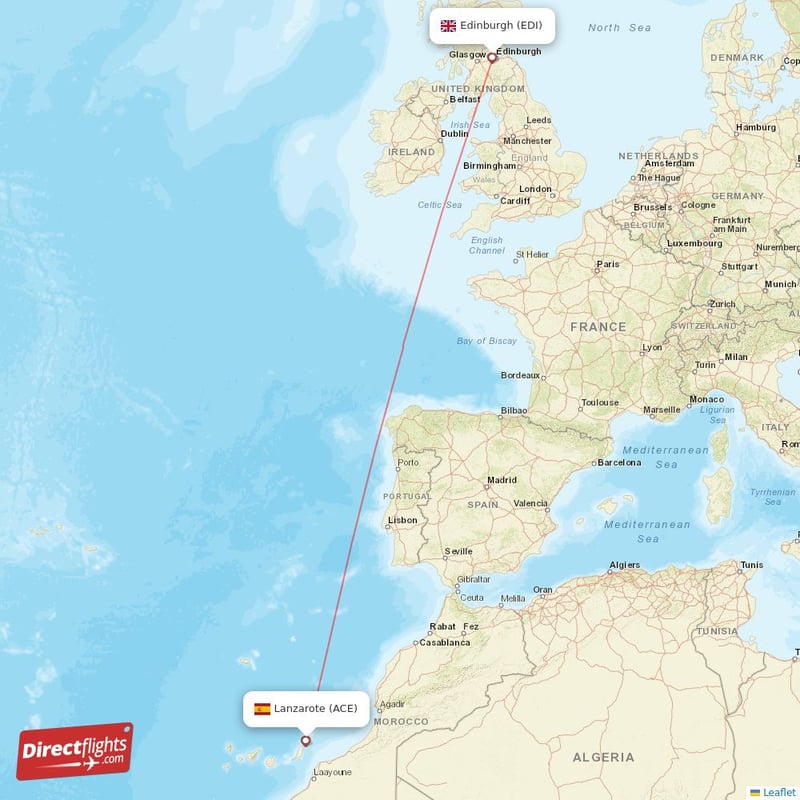 EDI - ACE route map