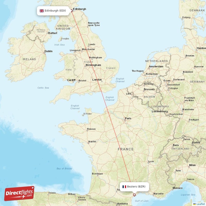 EDI - BZR route map