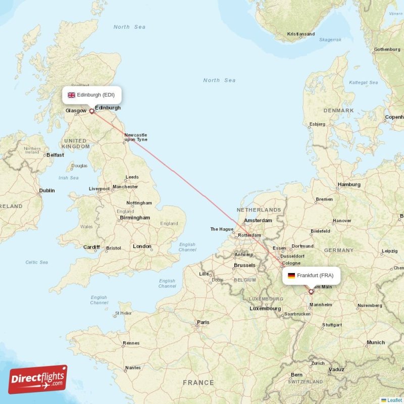 Direct flights from Edinburgh to Frankfurt, EDI to FRA nonstop