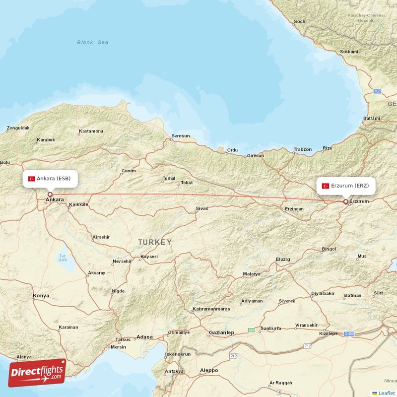 ERZ - ESB route map