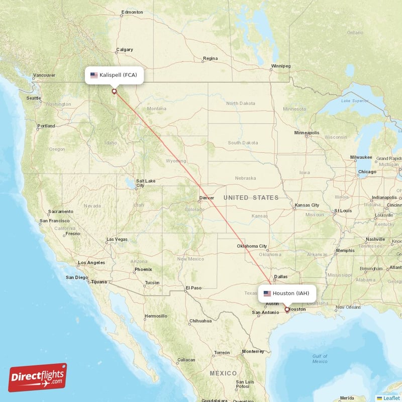 FCA - IAH route map