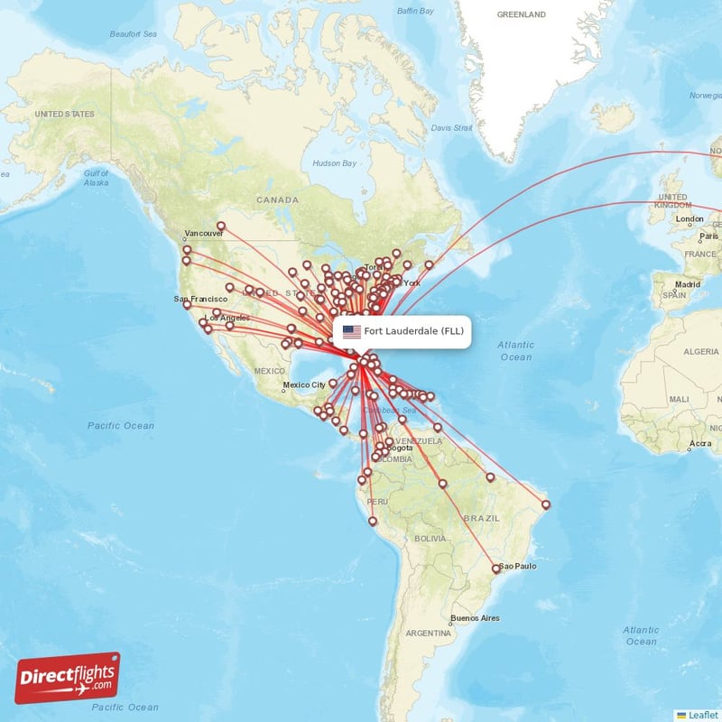 Direct flights to Fort Lauderdale FLL USA Directflights