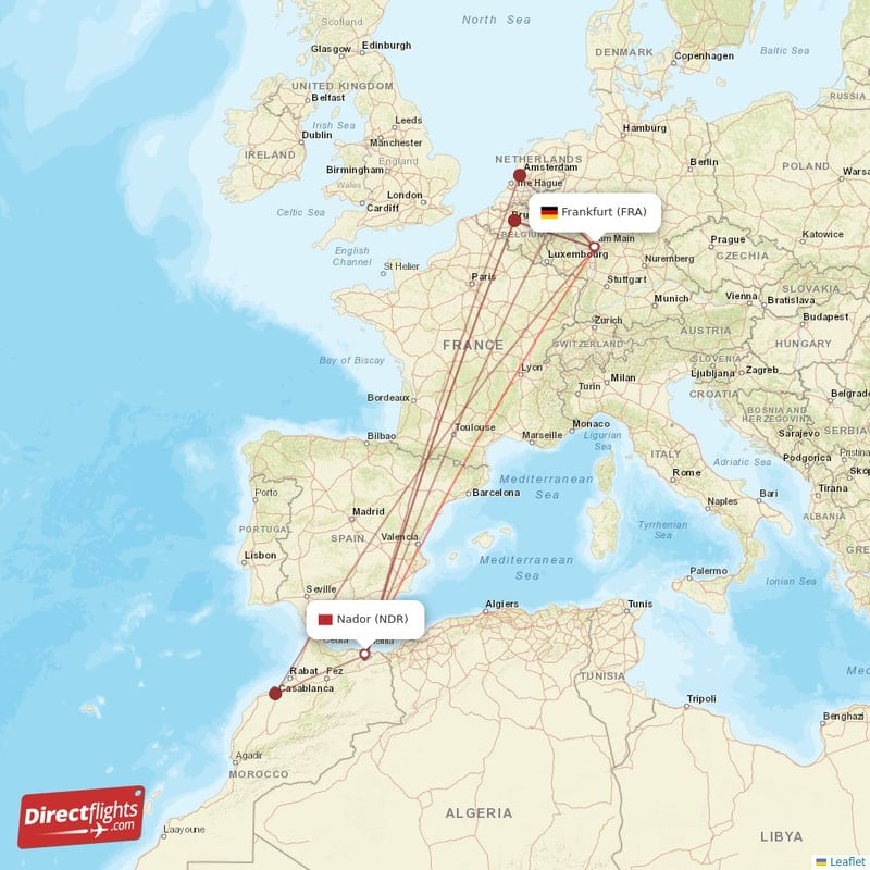 FRA - NDR route map