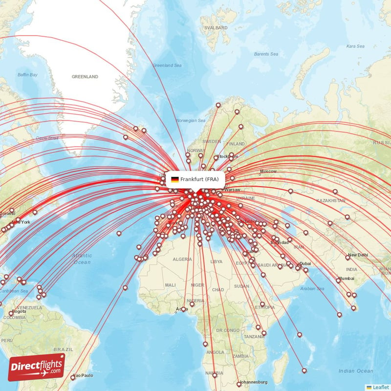 Direct Flights From Frankfurt 286 Destinations Fra Germany 6967