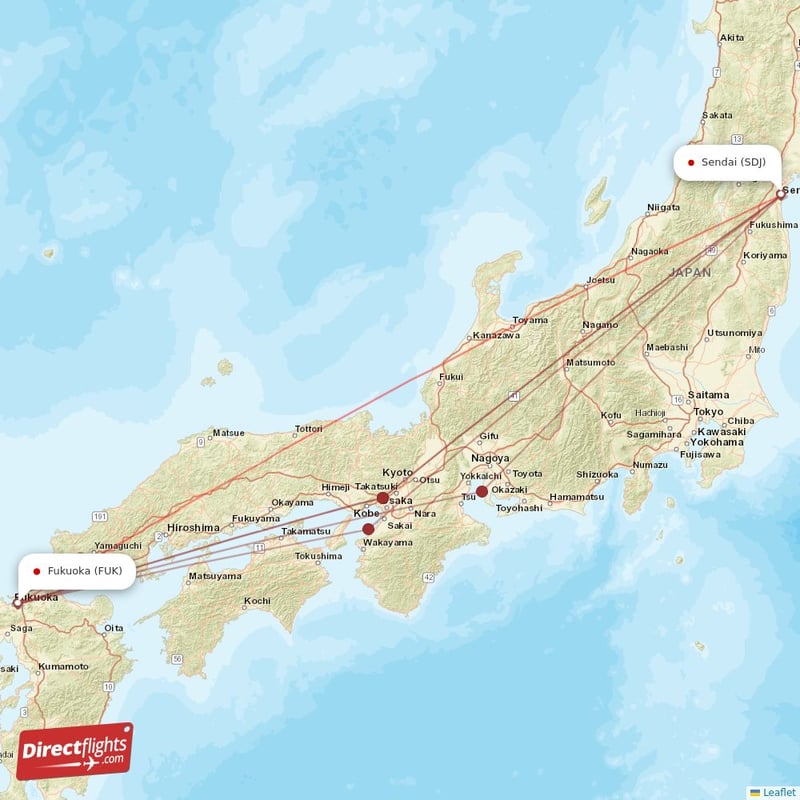 FUK - SDJ route map