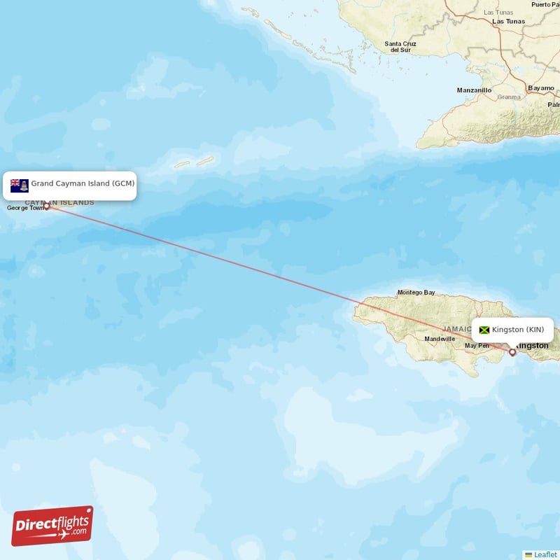 Direct Flights From Grand Cayman Island To Kingston Gcm To Kin Non Stop 6546