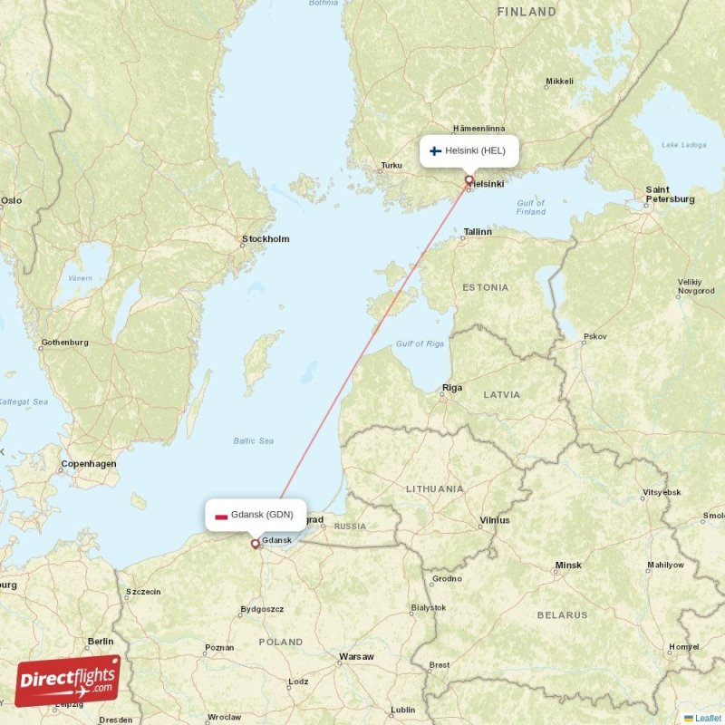 GDN - HEL route map
