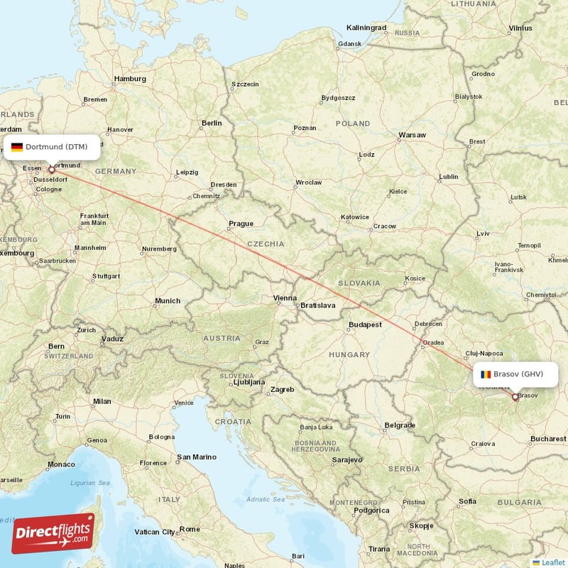 GHV - DTM route map
