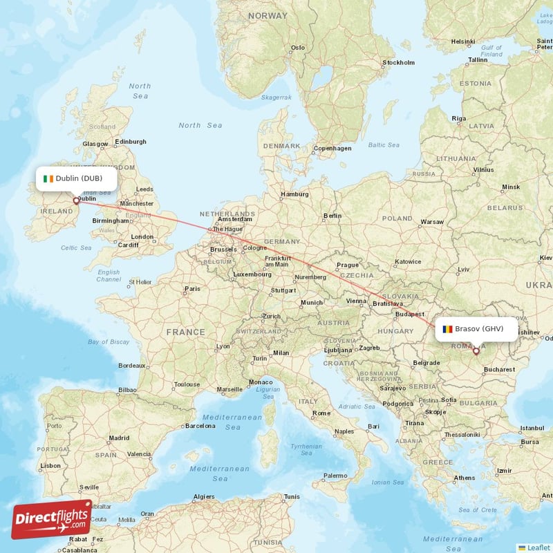 GHV - DUB route map