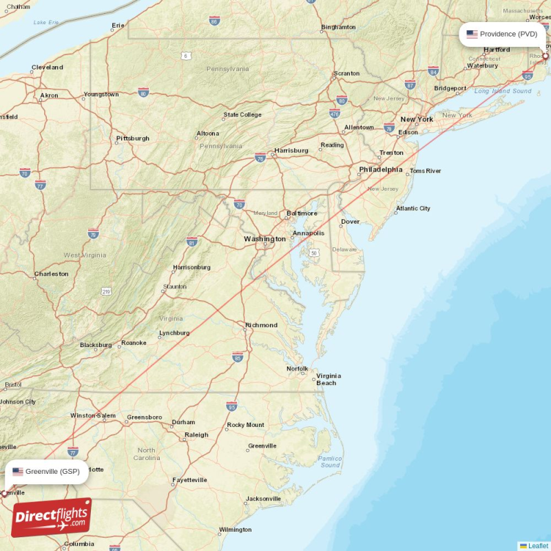 GSP - PVD route map