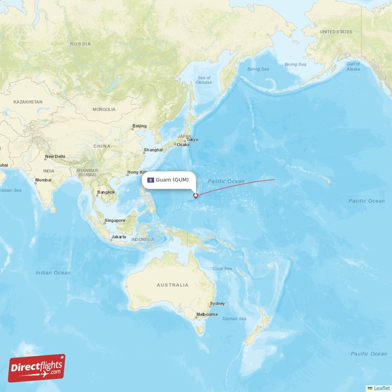 Direct Flights From Guam To Honolulu GUM To HNL Non stop 