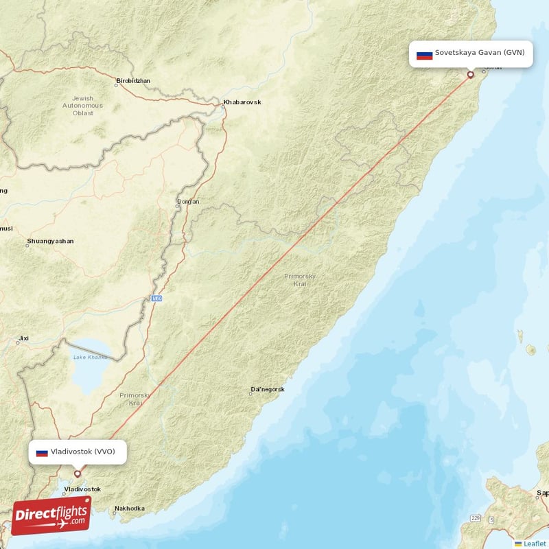 GVN - VVO route map