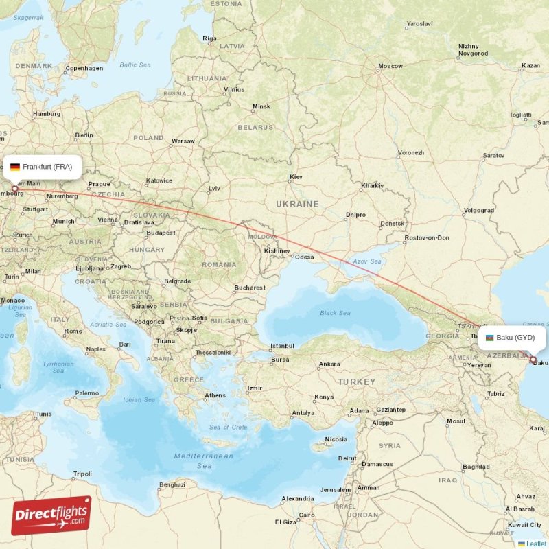 GYD - FRA route map