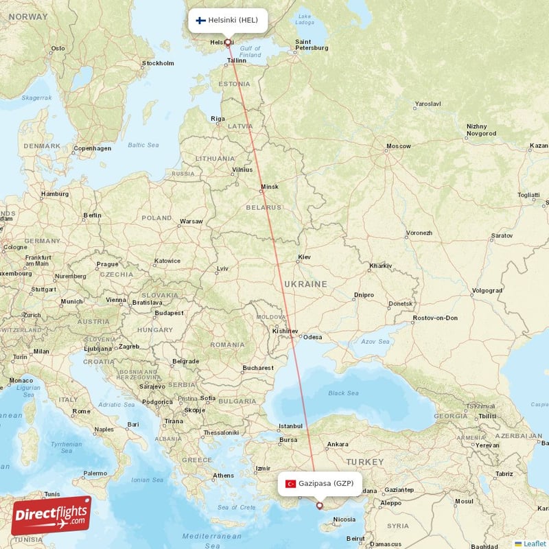 GZP - HEL route map