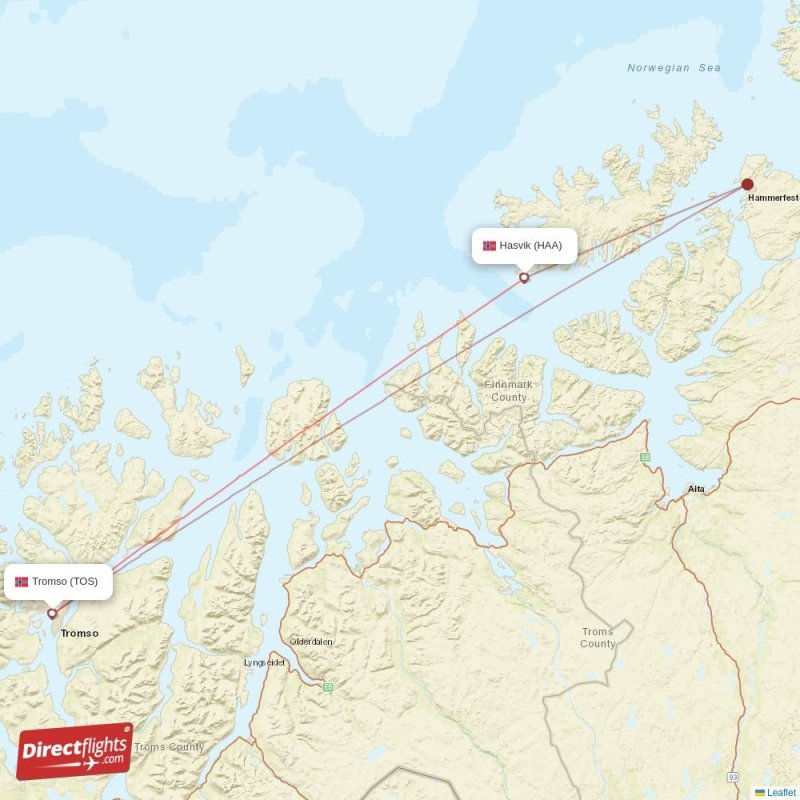 HAA - TOS route map