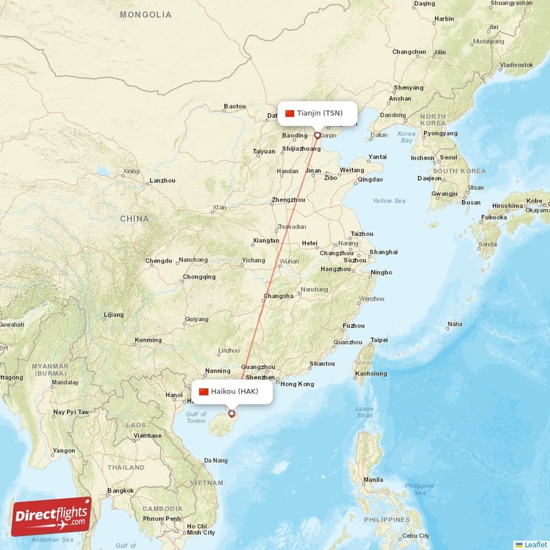 TSN - HAK route map