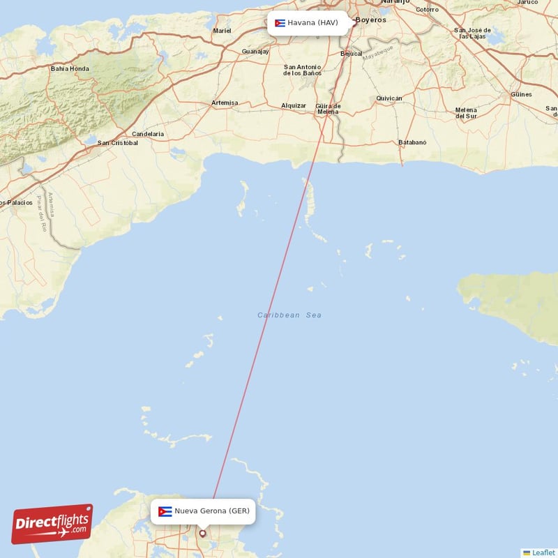 HAV - GER route map
