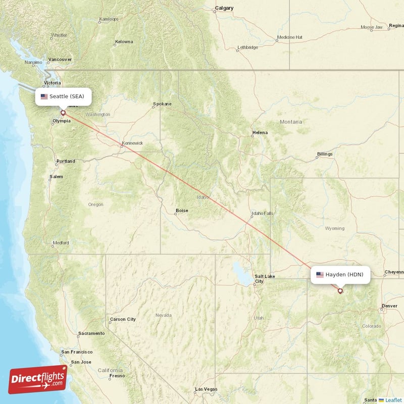 Direct flights from Hayden to Seattle HDN to SEA non stop