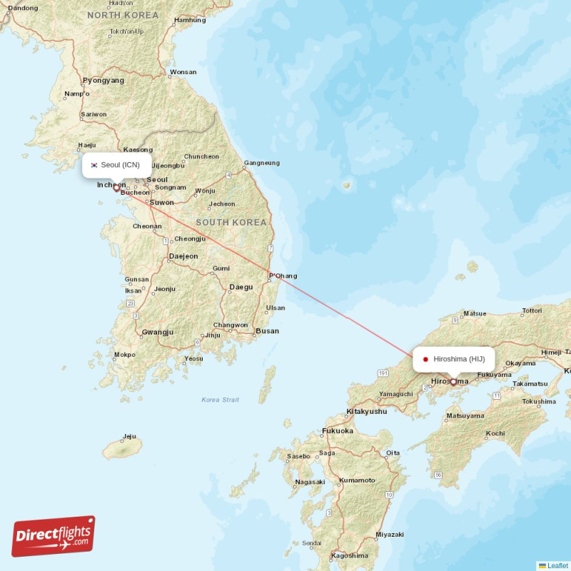 HIJ - ICN route map