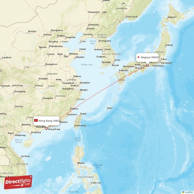 HKG - NGO route map