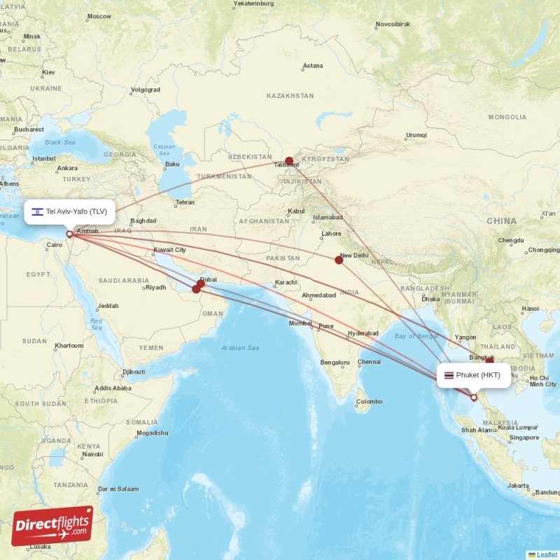 HKT - TLV route map
