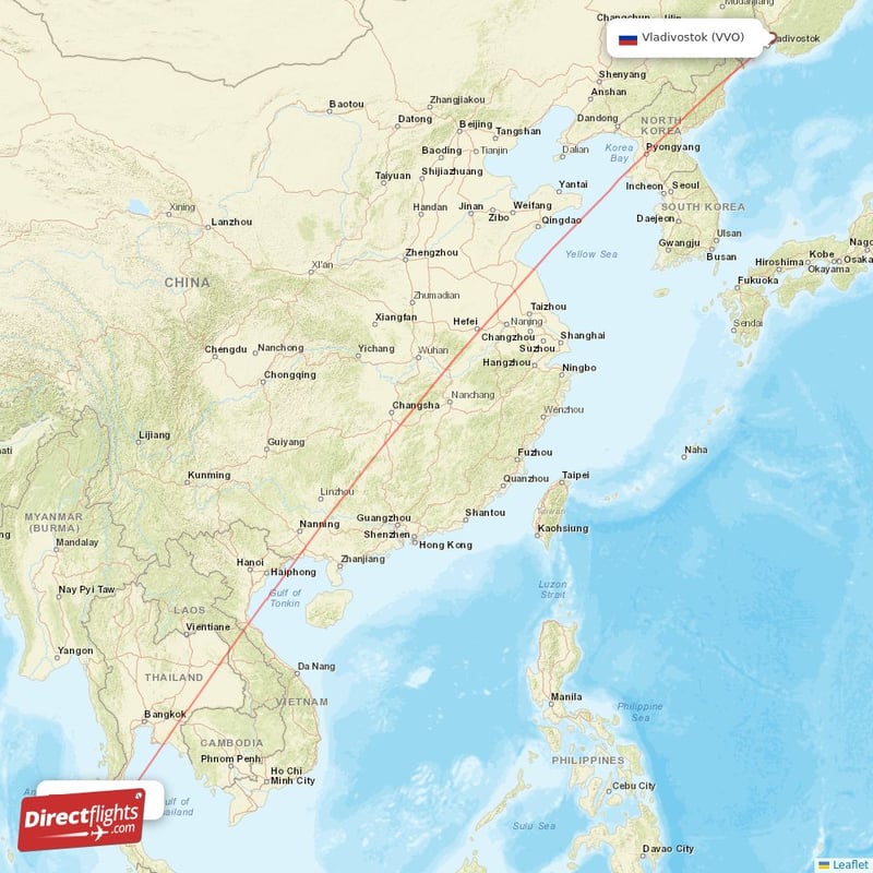 HKT - VVO route map