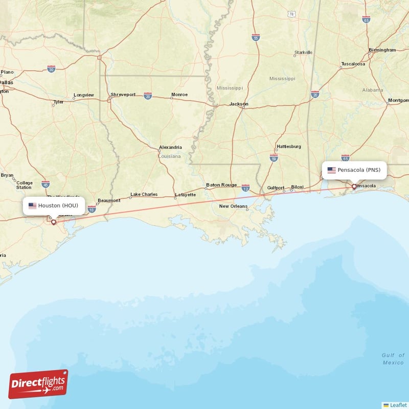 HOU - PNS route map