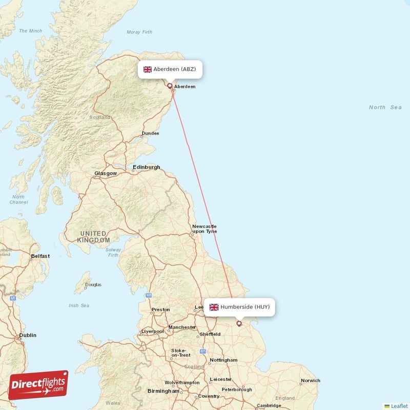 HUY - ABZ route map