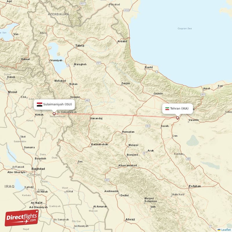 Direct Flights From Sulaimaniyah To Tehran, ISU To IKA Non-stop ...