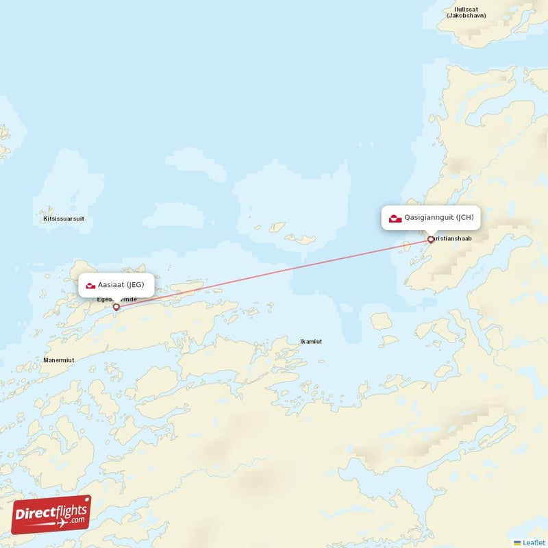 JEG - JCH route map