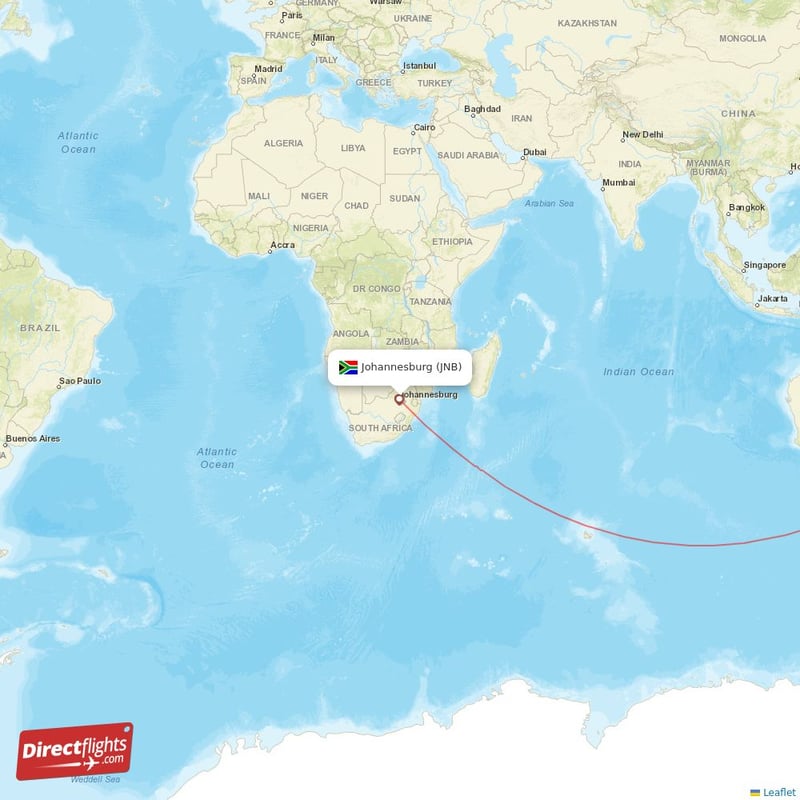 Direct flights from Johannesburg to Sydney JNB to SYD non stop